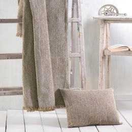 Ριχτάρι Tempe Brown Ρυθμός Τριθέσιο 180x280cm Chenille,Βαμβάκι,Polyester