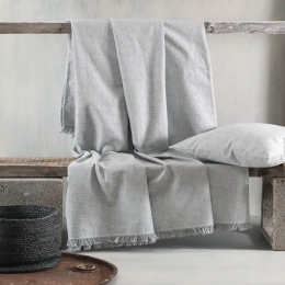 Ριχτάρι Tinetto Light Grey Ρυθμός Διθέσιο 180x240cm Βαμβάκι-Πολυέστερ