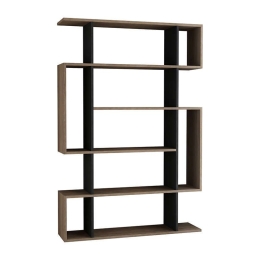 Βιβλιοθήκη Mito Φυσικό-Ανθρακί 108,5X25,5X161Cm 119-000660 Μελαμίνη