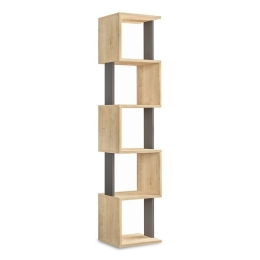 Βιβλιοθήκη Piri 119-001027 35x30x161cm Oak - Anthracite Melamine