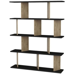 Βιβλιοθήκη Ratu 120-000369 120x24,6x141cm Sonoma-Black