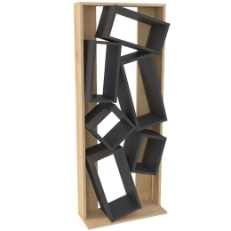Βιβλιοθήκη Jamey 120-000395 60x24x153,6cm Natural-Anthracite
