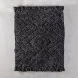 Ταπέτο Μπάνιου Verona Anthracite Ρυθμός 50 X 80 100% Βαμβάκι