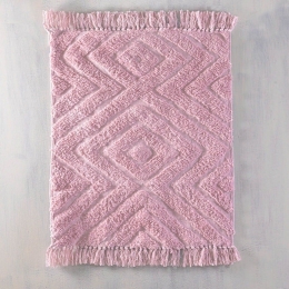 Ταπέτο Μπάνιου Verona Pink Ρυθμός 60Χ90 100% Βαμβάκι