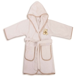Μπουρνούζι Βρεφικό 04 Αρκούδος 102 White-Beige DimCol