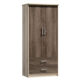 Ντουλάπα Ρούχων Olympus Castillo-Toro 81X57X183Cm 123-000021 Δίφυλλη Μελαμίνη