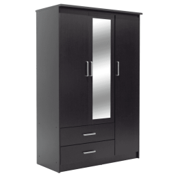 Ντουλάπα Ρούχων Olympus Wenge 120X57X183Cm 123-000045 Τρίφυλλη Μελαμίνη