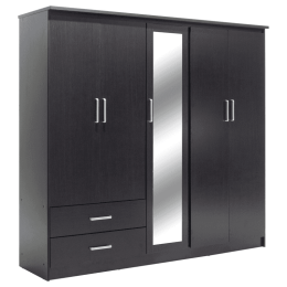 Ντουλάπα Ρούχων Olympus Wenge 198X57X183Cm 123-000047 Πεντάφυλλη Μελαμίνη