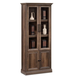Βιτρίνα - Ντουλάπα Mozart Τζάμι 123-000127 Καρυδί 78,5X38X188cm Mdf,Ξύλο