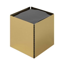 Κουτί Για Χαρτομάντηλα Κύβος 123-023 13x13x13cm Brushed Brass Pam&Co Ανοξείδωτο Ατσάλι