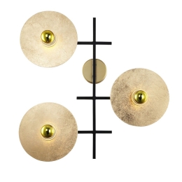 Φωτιστικό Τοίχου 02307-18 E27 50x53cm Black-Gold Luma