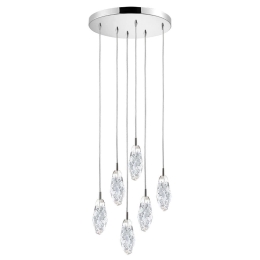 Φωτιστικό Οροφής Κρεμαστό 01466.13 3W 24V LED 3000K 40cm Silver-Clear Luma