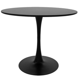 Τραπέζι Balou 127-000085 Φ100x75cm Black Mdf,Μέταλλο