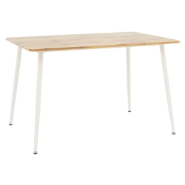 Τραπέζι Cuba 127-000139 120x80x75cm Natural-White