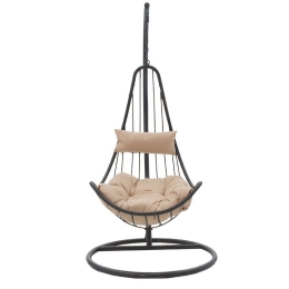 Κούνια Κήπου Naama Κρεμαστή 131-000001 104x125.5x200 Grey-Beige