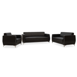 Σετ Σαλονιού 3Τμχ Dermis 132-000004 Black