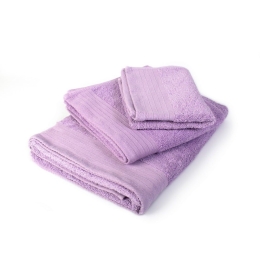 Πετσέτα Σετ 3τμχ Πενιέ Purple DimCol Σετ Πετσέτες 100% Βαμβάκι