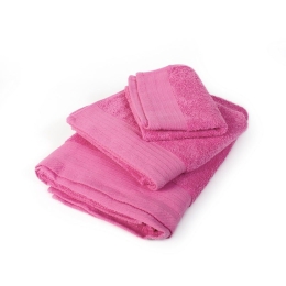 Πετσέτα Σετ 3τμχ Πενιέ Pink DimCol Σετ Πετσέτες 100% Βαμβάκι