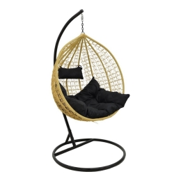 Κρεμαστή Φωλιά Zafer 135-000025 106x103x200cm Natural-Black