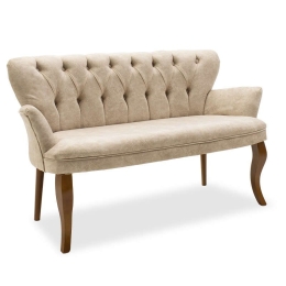Καναπές Διθέσιος Samara 146-000007 130x64x78cm Beige Ξύλο,Ύφασμα
