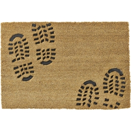 Πατάκι Εισόδου Ruco Embossed Rubber 002 Rubber Foot 40X60cm Beige-Black Sdim 40Χ60