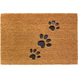 Πατάκι Εισόδου Ruco Embossed Rubber 004 Paws 40X60cm Beige-Black Sdim 40Χ60