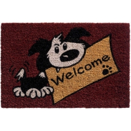 Πατάκι Εισόδου Ruco Print 414 Welcome Dog 40X60cm Red-Black Sdim 40Χ60