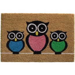 Πατάκι Εισόδου Ruco Print 417 Owls 40X60cm Beige-Multi Sdim 40Χ60