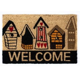 Πατάκι Εισόδου Ruco Print 735 Welcome Birdhouses 40X60cm Ecru Sdim 40Χ60