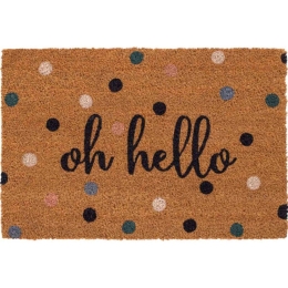 Πατάκι Εισόδου Ruco Print Oh Hello 810 40x60cm Natural-Black Sdim 45X75