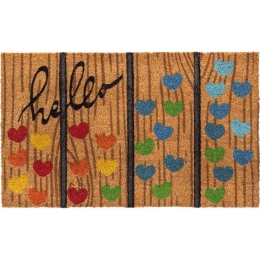 Πατάκι Εισόδου Ruco Style Hello Hearts 007 45x75cm Beige-Multi Sdim 45X75