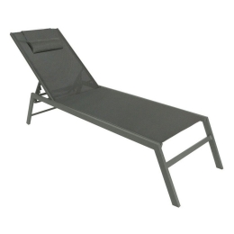 Ξαπλώστρα Kiara 152-000012 196x62x34cm Anthracite