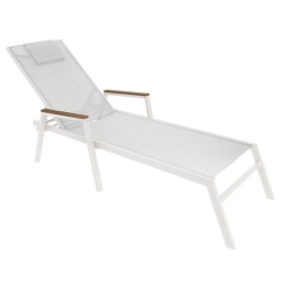 Ξαπλώστρα Koby 152-000015 Με Μπράτσα 200x66cm White