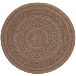 Χαλί Ψάθινο Avanos 8871 Black Royal Carpet 200X200cm Round