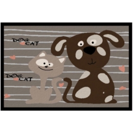 Πατάκι Εισόδου Ambiance 977 Dog & Cat 40X60cm Brown Sdim 40Χ60