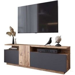 Έπιπλο Τηλεόρασης Elana 176-000054 150x29,5x46,3cm Sonoma-Anthracite