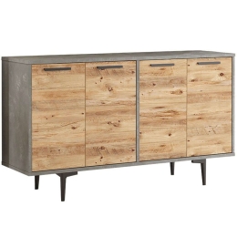 Μπουφές Jethro 176-000077 130x40x70,6cm Sonoma-Cement Μελαμίνη,Μέταλλο