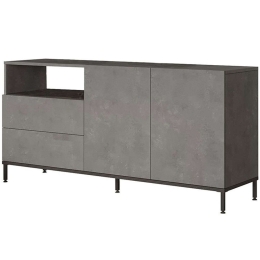 Μπουφές Evaluate 176-000125 170x46,5x75,5cm Anthracite-Wenge Μελαμίνη,Μέταλλο