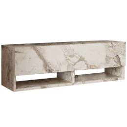 Έπιπλο Τηλεόρασης Επιτοίχιο Roscoe 176-000156 100x31,5x29,5cm Marble Effect Ecru