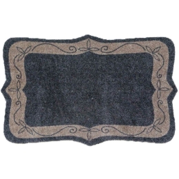 Πατάκι Εισόδου Elegance 407 Classic Border 50X75cm Black-Grey Sdim 50X75