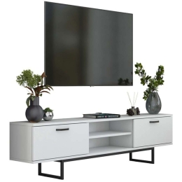 Έπιπλο Τηλεόρασης Vimos 182-000085 180x29,7x43,6cm White-Black