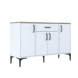 Μπουφές Ubron 182-000092 120x40x78,6cm White-Walnut