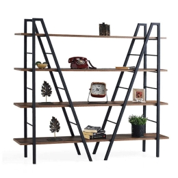 Βιβλιοθήκη Madden 190-000012 160x35x152cm Walnut-Black