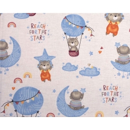 Πάνα Βρεφική Χασέ Reach The Stars 191 Sky Blue DimCol 80x80cm 100% Βαμβάκι