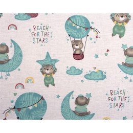 Πάνα Βρεφική Χασέ Reach The Stars 192 Green DimCol 80x80cm 100% Cotton