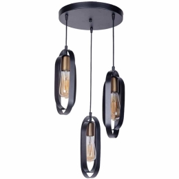 Φωτιστικό Οροφής Tahmno 193-000078 30x3x31cm 3xE27 Black