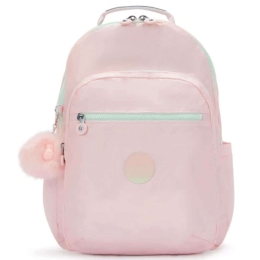 Σακίδιο Πλάτης Παιδικό Για Laptop 15" Seoul Metallic I7135-E7L 44x35x21cm 27lt Pink Kipling Polyamide
