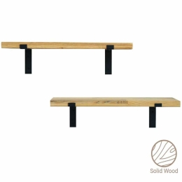 Ράφια Τοίχου Gravity (Σετ 2Τμχ) 197-000029 75x14x16,5cm Natural-Black