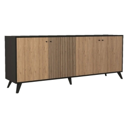 Μπουφές Flipter 197-000176 180x40x78,6cm Oak-Black
