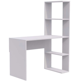 Γραφείο Με Βιβλιοθήκη Matthew 197-000192 114x56x141cm White